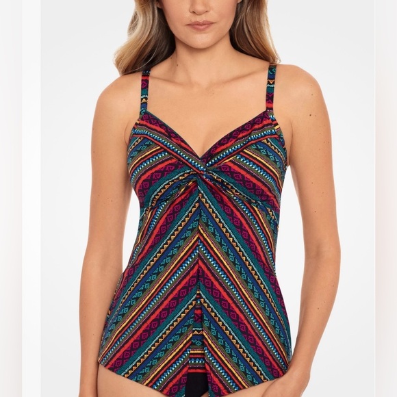 Miraclesuit Other - Miraclesuit Multi Love Knot One Piece Tankini Swimsuit Size 10